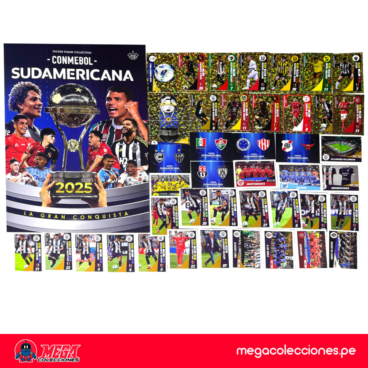 Álbum Copa Sudamericana 2025 + Set completo de figuras para pegar