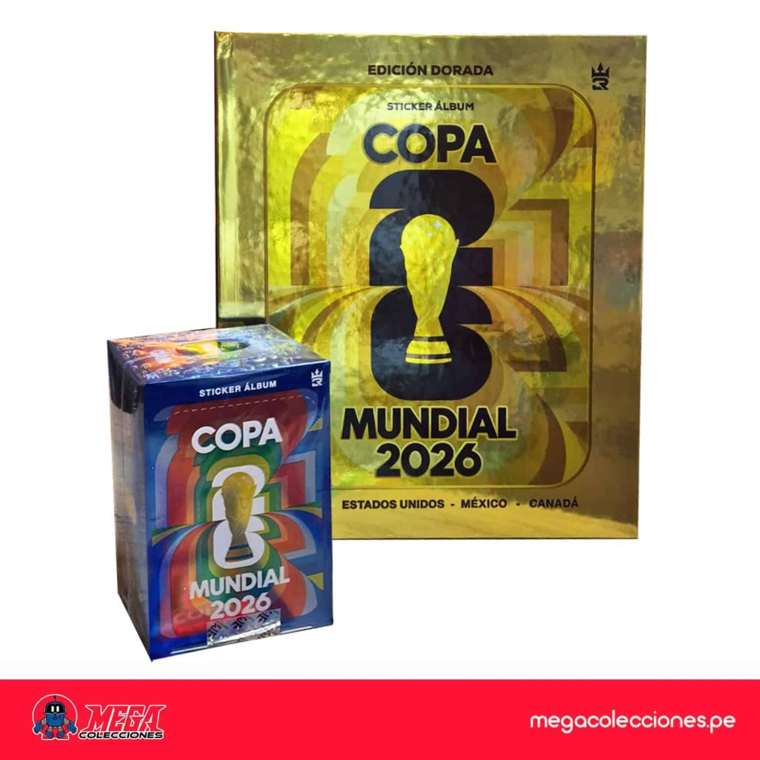 Album Copa Mundial 2026 Tapa Dura Dorada